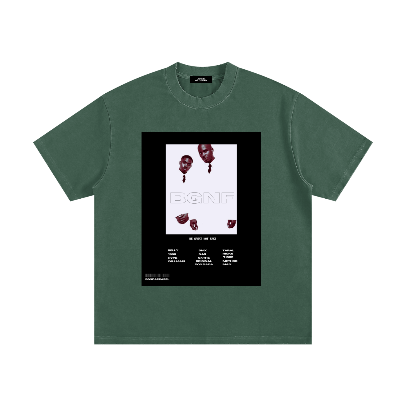 BGNF Unisex Heavyweight Vintage Washed Frayed T-Shirt