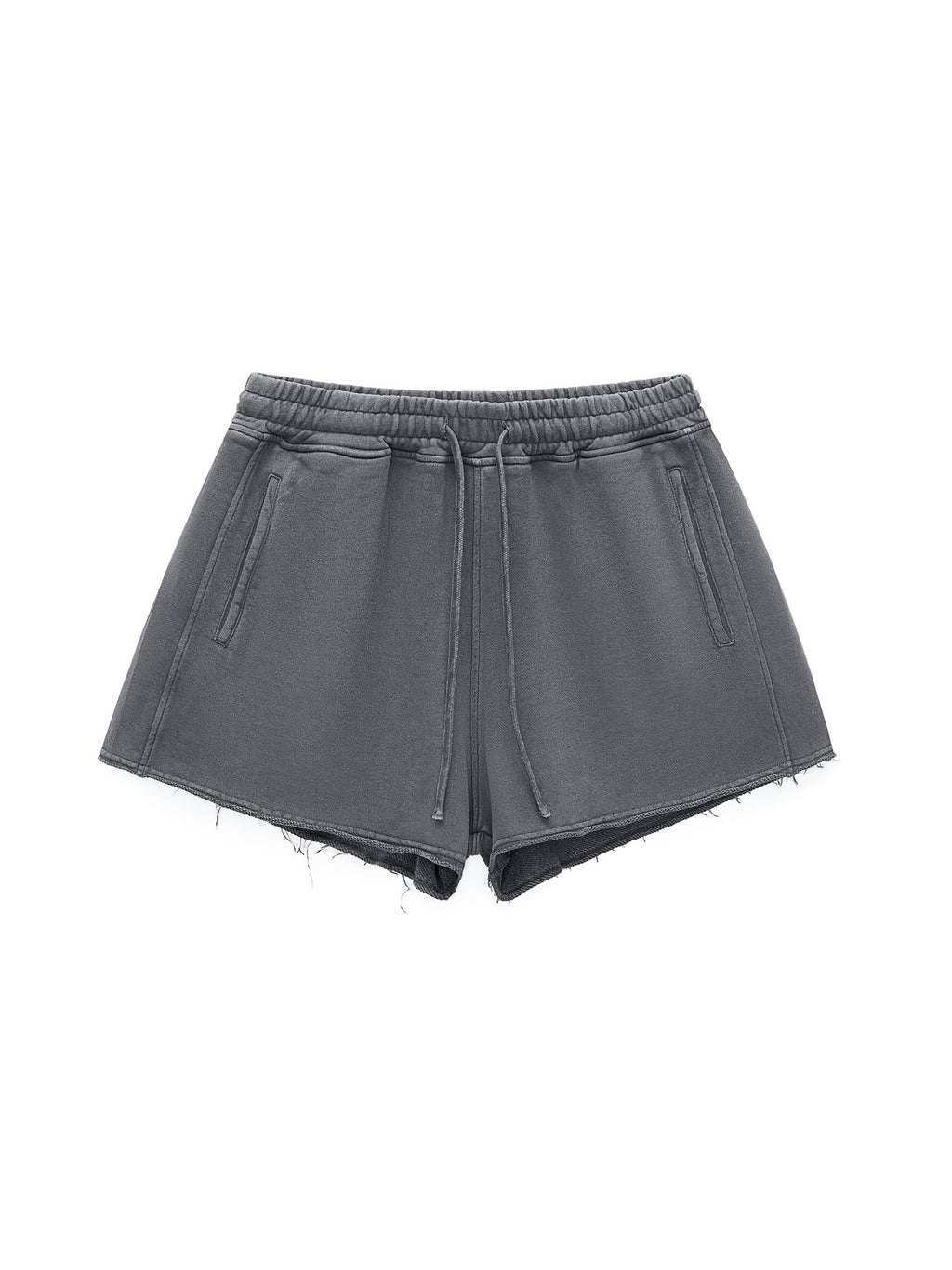 Women’s BGNF Snow Washed Raw Edge Drawstring Shorts