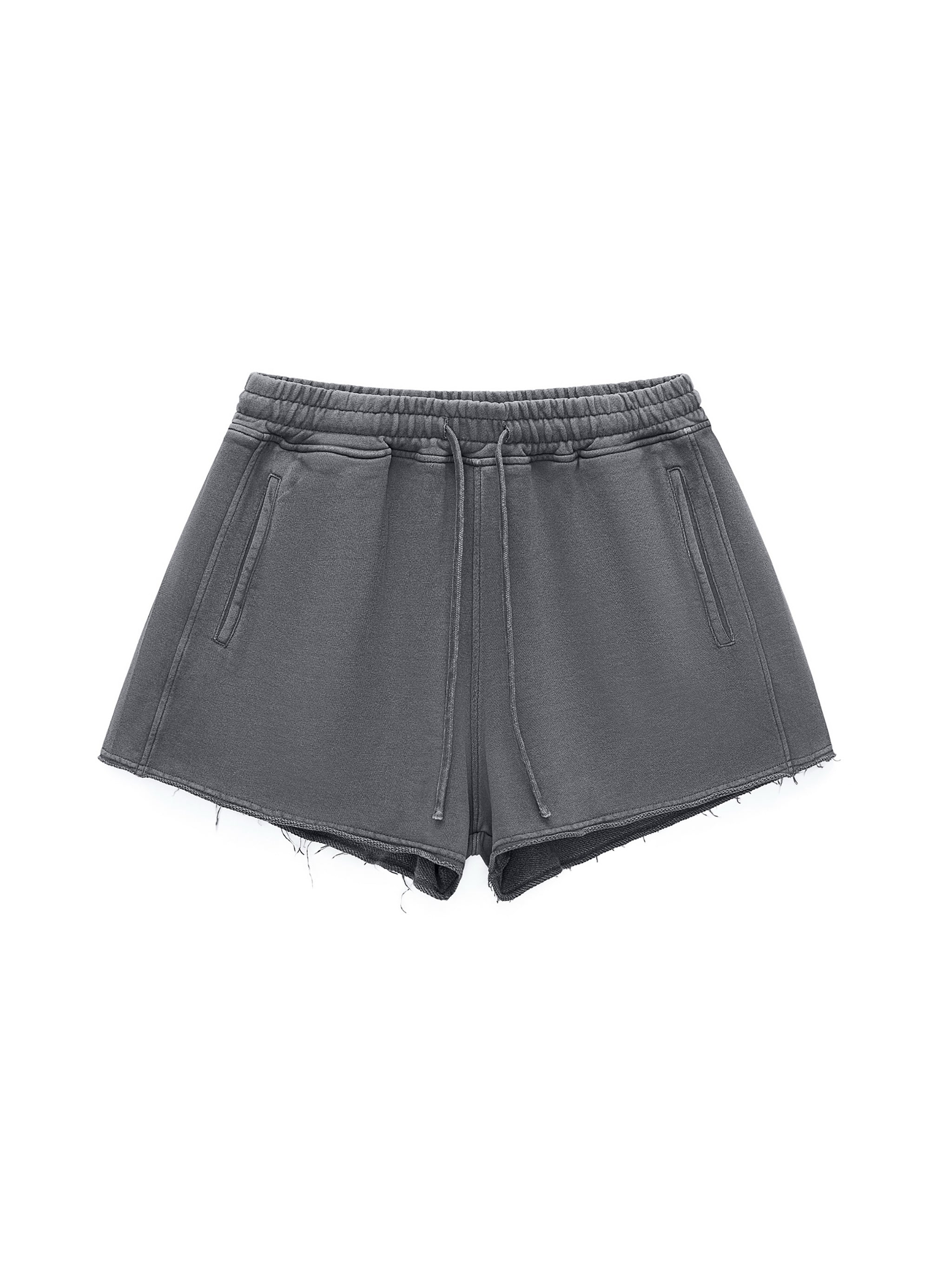 Women’s BGNF Snow Washed Raw Edge Drawstring Shorts